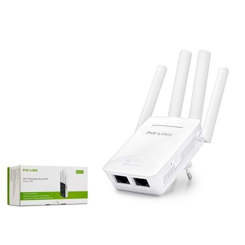 PIXLINK WR09 WiFi Repeater Router Access Point 300 Mbps Beyaz