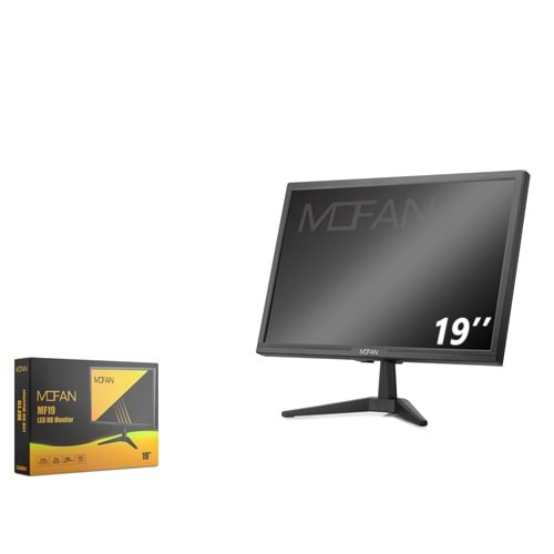 MOFAN MF19 19 İnç LED Monitör Dahili Hoparlörlü HDMI VGA 75Hz 1440x900 Siyah