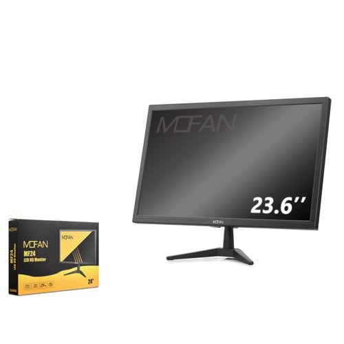 MOFAN MF24 23.6 İnç LED Monitör Dahili Hoparlörlü HDMI VGA 75Hz Full HD 1920x1080 Siyah