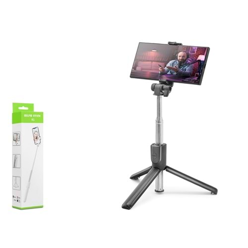 NODAR ND1039 Telefon Tripodu ve Selfie Çubuğu Bluetooth Kumandalı 67 cm Siyah
