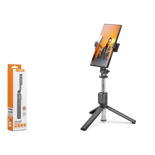 NODAR ND1040 Quadrupod Telefon Standı ve Selfie Çubuğu Bluetooth Kumandalı 100 cm Siyah