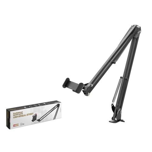 NODAR ND1052 Yay Destekli Akrobat Kollu Masa Kenarı Telefon ve Tablet Standı Siyah