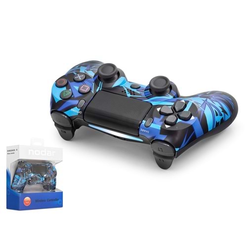 NODAR ND400AB Bluetooth GamePad Oyun Kolu PS4 Uyumlu DoubleShock 4 Mavi Siyah