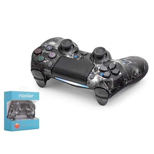NODAR ND400AE Bluetooth GamePad Oyun Kolu PS4 Uyumlu DoubleShock 4 Siyah Beyaz