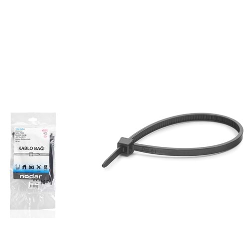 NODAR ND4800S Kablo Bağı 2.5 x 120 mm 100 Adetli Paket Siyah