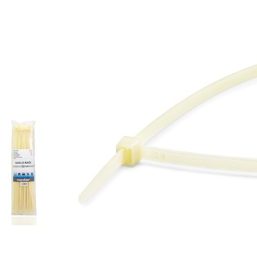 NODAR ND4810B Kablo Bağı 4.8 x 400 mm 100 Adetli Paket Sarı