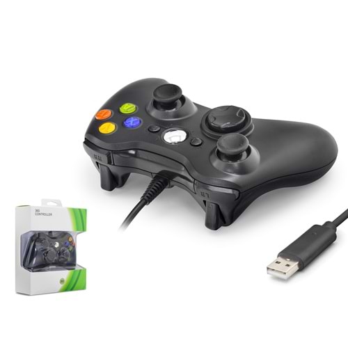 NODAR ND506B PC Xbox 360 Uyumlu Kablolu GamePad Oyun Kolu Siyah