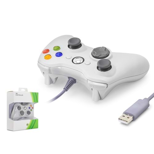 NODAR ND506W PC Xbox 360 Uyumlu Kablolu USB GamePad Oyun Kolu Beyaz