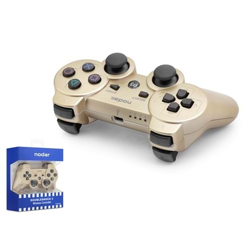 NODAR ND600J Bluetooth GamePad Oyun Kolu PS3 Uyumlu DoubleShock III Gold