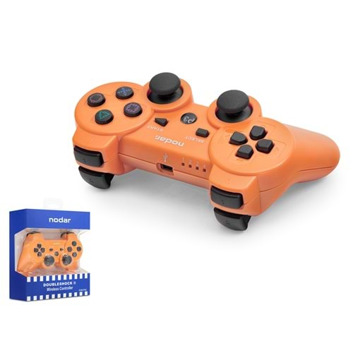 NODAR ND600K Bluetooth GamePad Oyun Kolu PS3 Uyumlu DoubleShock III Turuncu