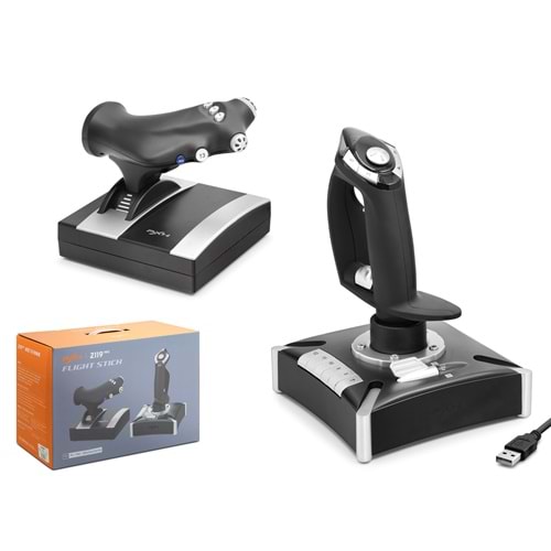 NODAR ND750 PXN 2119 PRO Uçuş Simülatörü Joystick Seti PC PS4 Xbox Uyumlu USB Siyah Gri