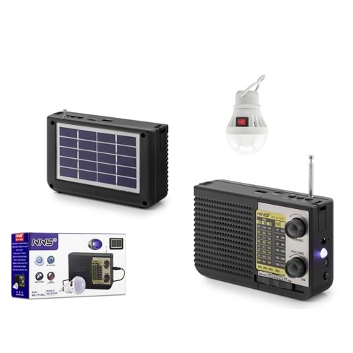 NNS NS1110SL Bluetooth Nostalji Solar Speaker
