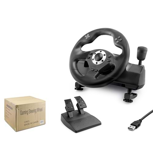 HADRON VW9828 Oyuncu Direksiyon Seti 270° PS4 PS3 PS2 PC Xbox Switch Android Uyumlu Siyah