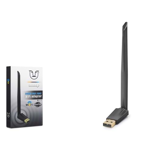 NONAP W118 USB WiFi 6 Adaptörü 300 Mbps Siyah