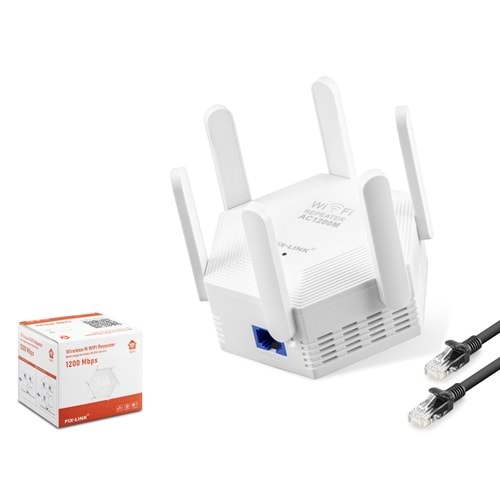 PIXLINK WR56T WiFi Repeater Router Access Point Dual Band 5 GHz 1200 Mbps Beyaz