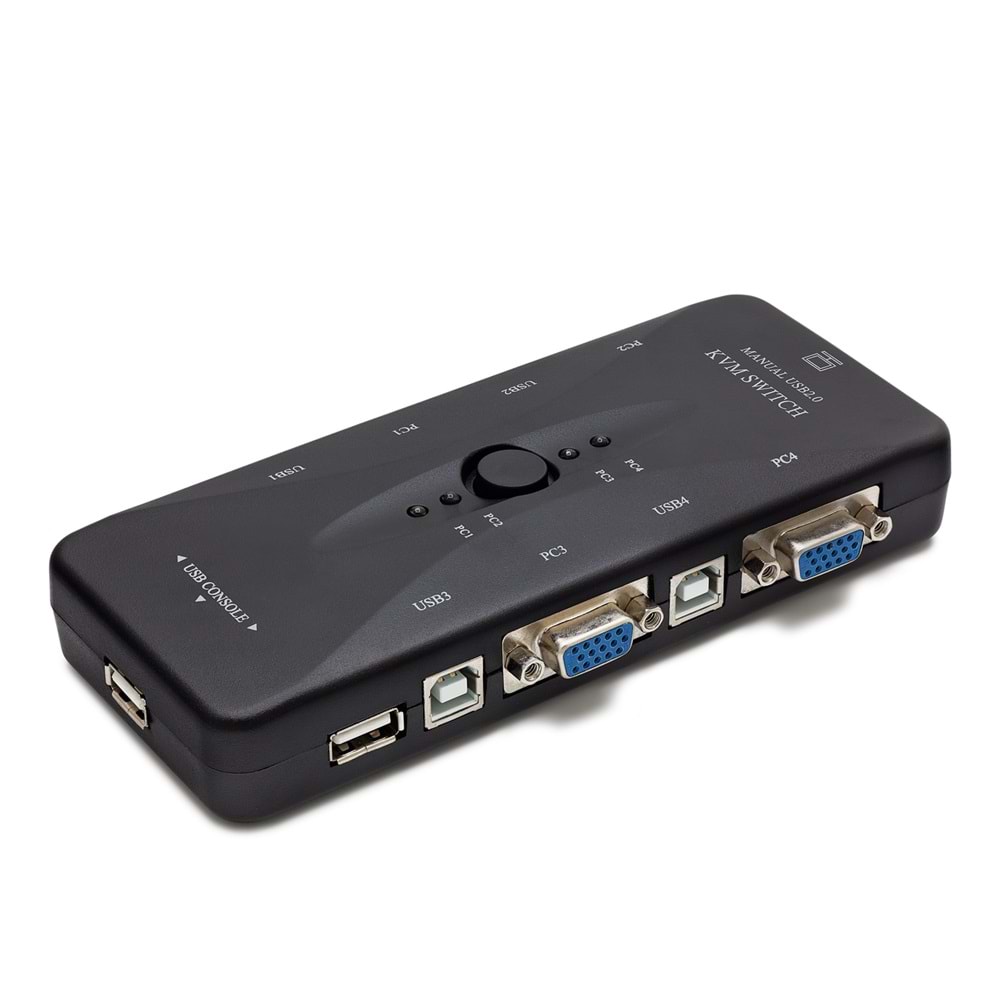 Hadron HD230 Vga Usb Kvm Switch 4Giriş 1Çıkış Siyah