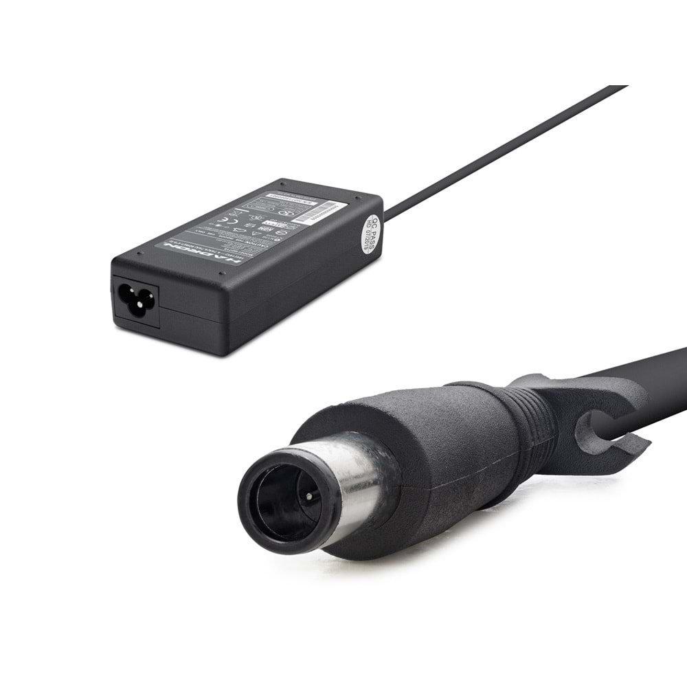HADRON HD715 19V 4.74A 90W Laptop Adaptörü - 7.4x5.0mm - HP, Dell Uyumlu - Siyah