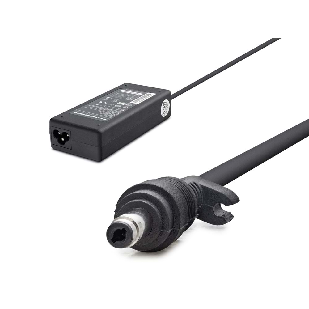 HADRON HD792 19V 4.74A 90W Laptop Adaptörü - 4.8x1.75mm - HP, Asus, Samsung Uyumlu - Siyah