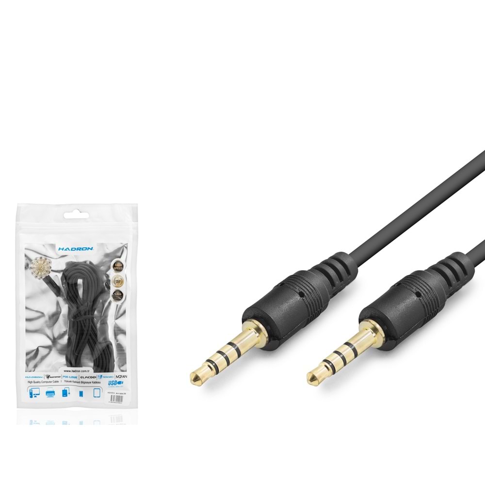 Hadron Hdx1014 3.5Mm To 3.5Mm Kablo 3Line 3M Siyah