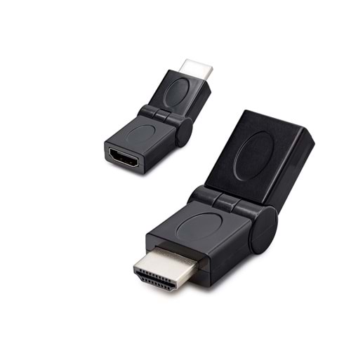 Hadron HDX1257 HDMI – HDMI Soket Mafsallı Çevirici Siyah