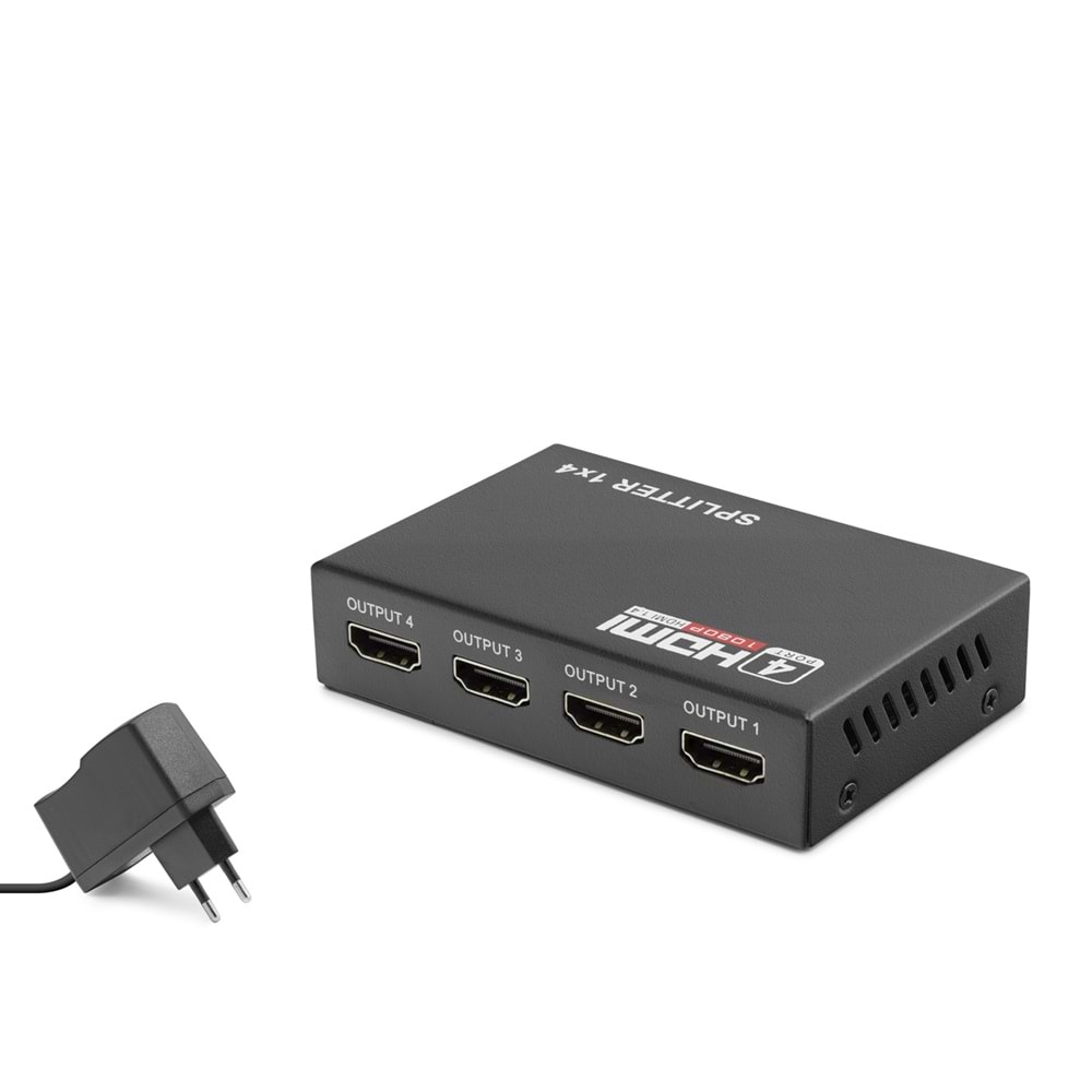 Hadron HDX1286 Hdmi Splitter 1.4V 1080P 3D 1*In 4*Out Siyah