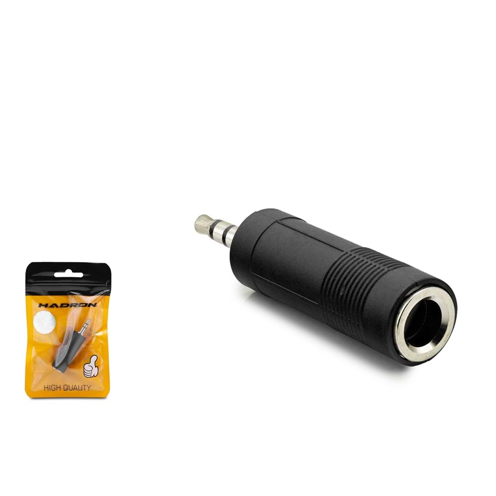 Hadron HDX1331 3.5mm - 6.35mm Dişi Ses Çevirici Siyah