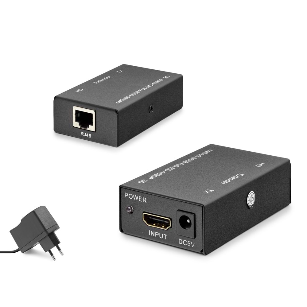 HADRON HDX1342 HDMI Extender 60m - Siyah