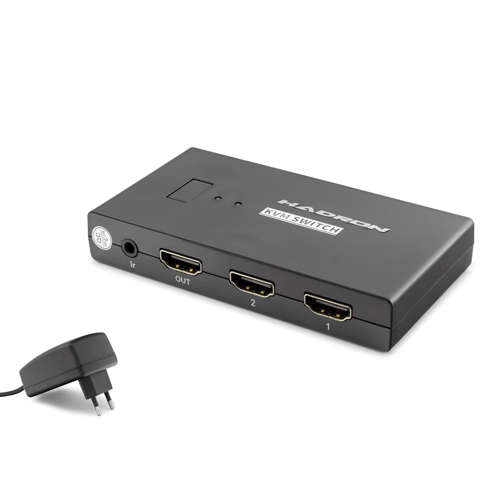 Hadron HDX1373 Hdmi Kvm Switch 2 Port + 4*Usb Hdmi Kablolu Siyah