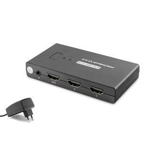 Hadron HDX1373 Hdmi Kvm Switch 2 Port + 4*Usb Hdmi Kablolu Siyah