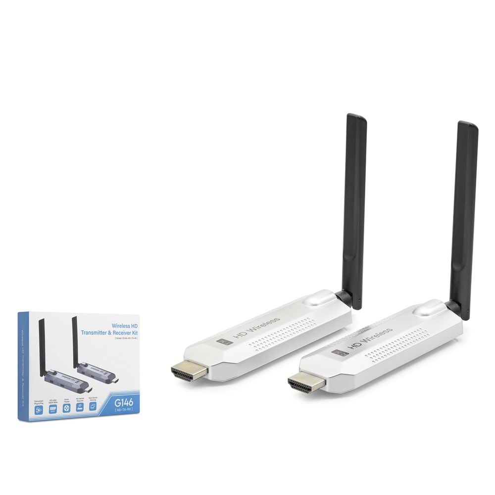 Hadron Hdx1415 Hdmi Kablosuz Transmitter + Receiver Kit HD 150M Gri