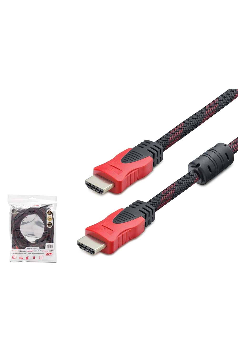 HADRON HDX2028 HDMI (M) TO HDMI (M) KABLO ÖRGÜLÜ 25M SİYAH