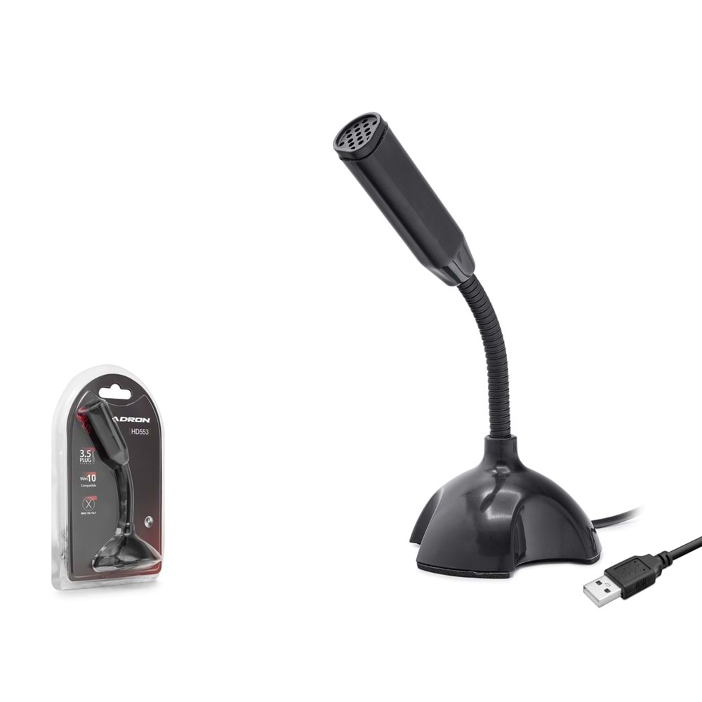 HADRON HDX2751 Bilgisayar Mikrofonu USB Siyah