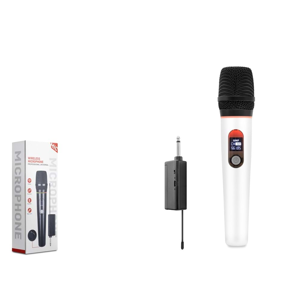 Hadron Hdx2790B Kablosuz Mikrofon Profesyonel Uhf 6.5Mm Beyaz