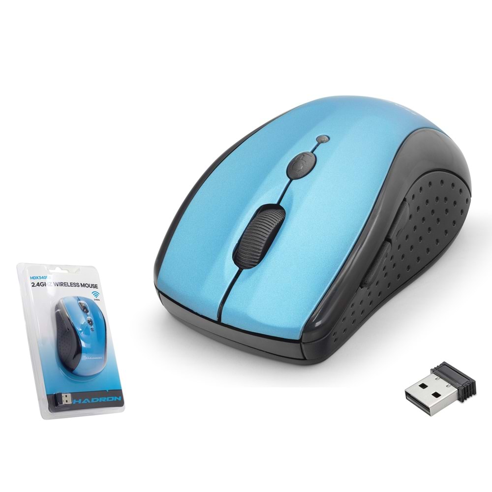 Hadron Hdx3405b Wireless Mouse 800/1600Dpi Mavi