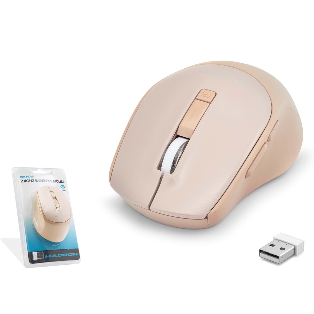 HADRON HDX3408P Kablosuz Mouse 600/1600 DPI - Altın