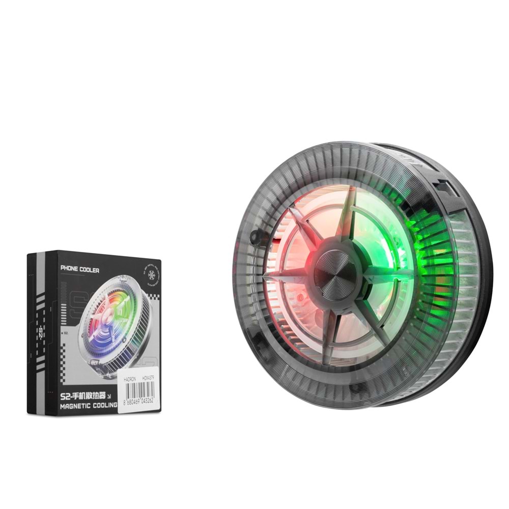 Hadron Hdx4379 Telefon Buz Soğutucu Fan Mıknatıs Led Siyah
