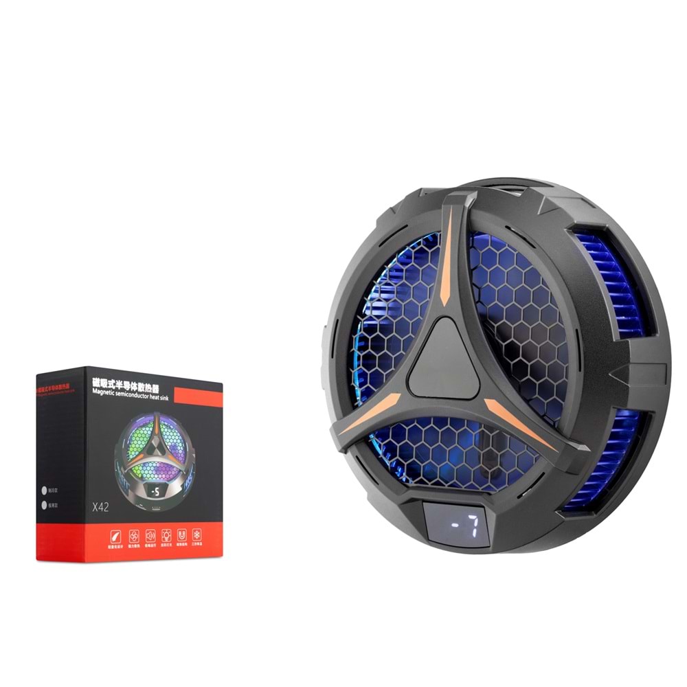 Hadron Hdx4384 Tablet Soğutucu Fan Mıknatıs Gösterge Rgb Siyah