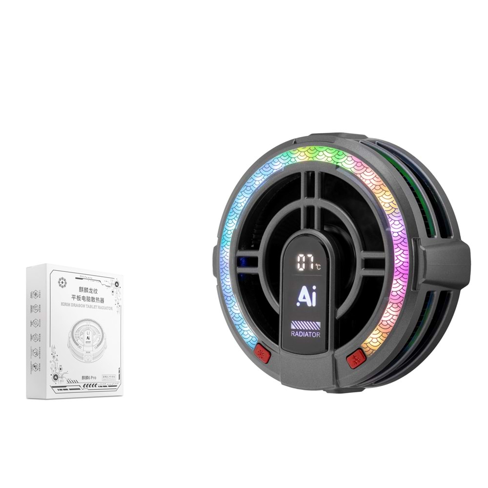 Hadron Hdx4385 Ipad Soğutucu Fan Mıknatıs Gösterge Rgb Siyah