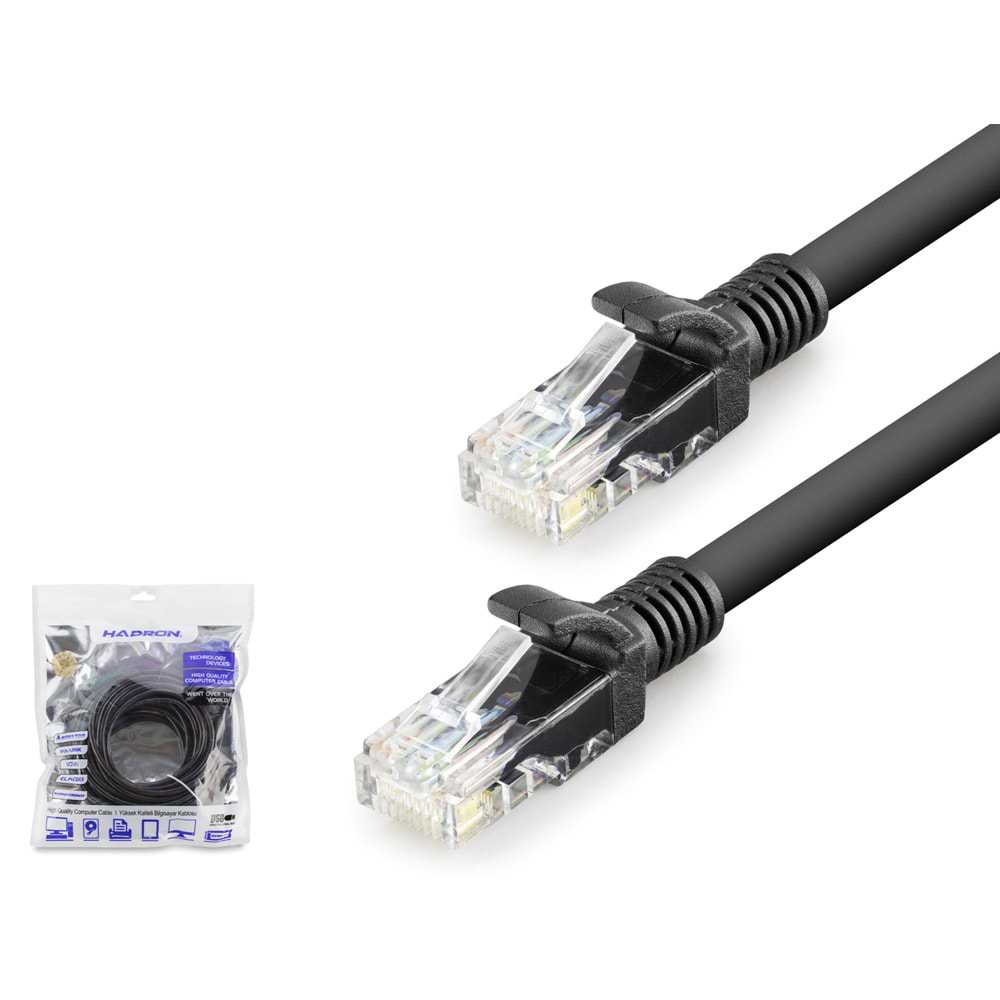 Hadron Hdx5073 Cat6 Kablo 1000Gb 250Mhz 10M Siyah