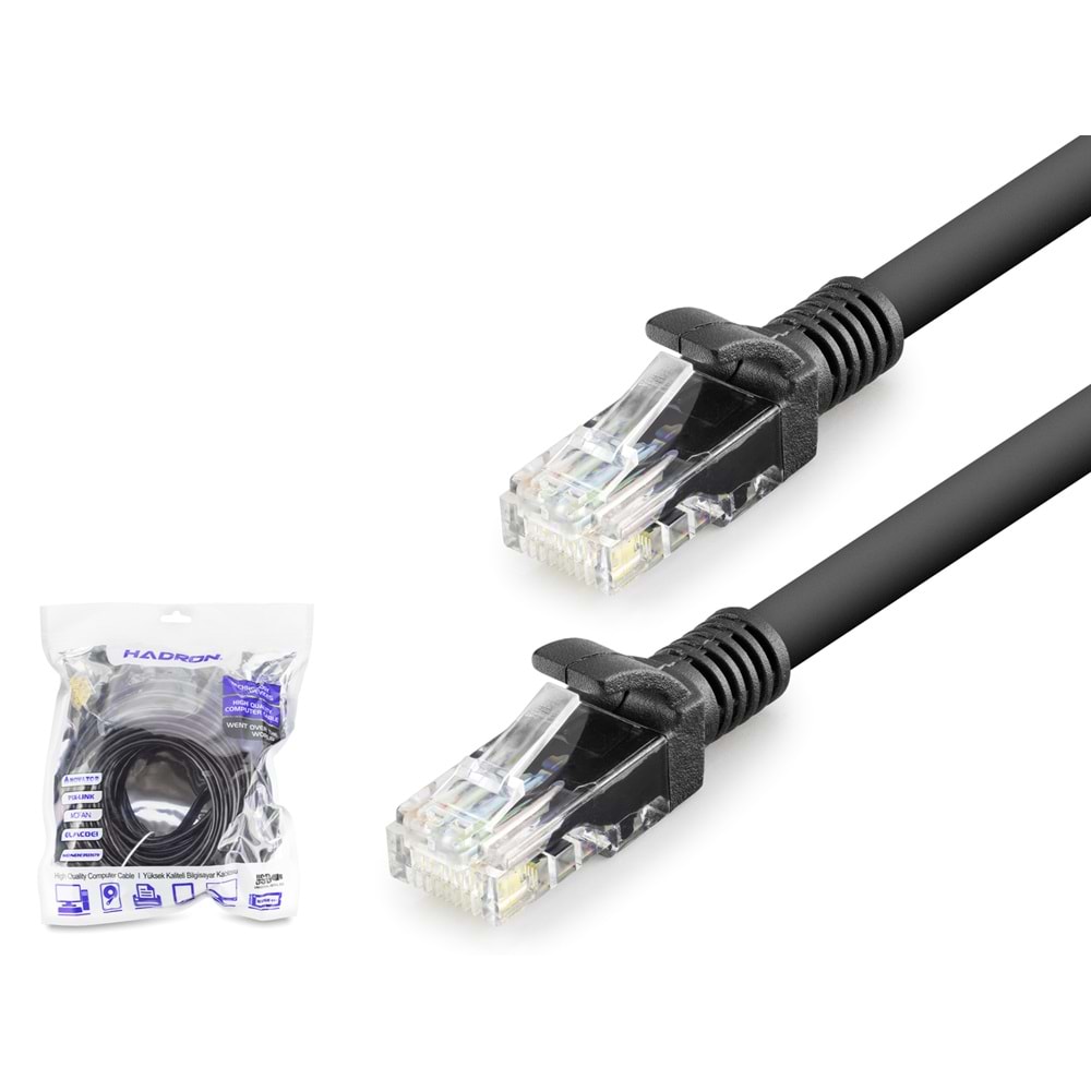 Hadron Hdx5074 Cat6 Kablo 1000Gb 250Mhz 15M Siyah