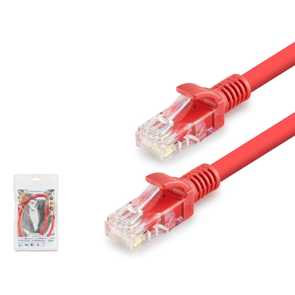 Hadron Hdx5085 Cat6 Kablo 1000Gb 250Mhz 60Cm Kırmızı