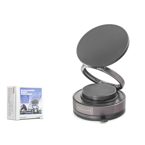 Hadron HDX8027 MagSafe Uyumlu Vantuzlu Telefon Tutucu Metal Siyah