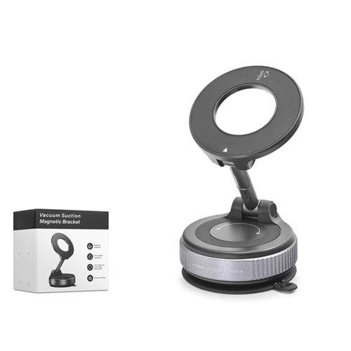 Hadron HDX8028 MagSafe Uyumlu Vantuzlu Telefon Tutucu Metal Siyah