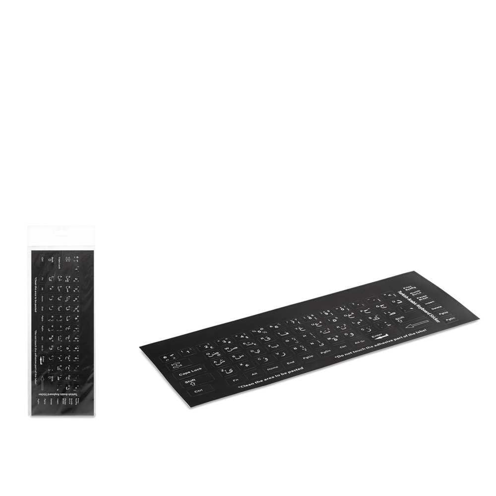 HADRON HDX8257 Klavye Sticker Tuş Takımı Arapça Q - Siyah