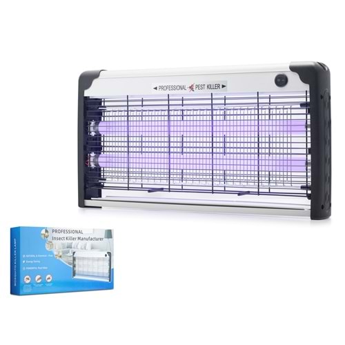 HADRON HDX9304 Elektrikli Sinek Öldürücü Cihaz 30W 49 cm Floresan Gri Siyah