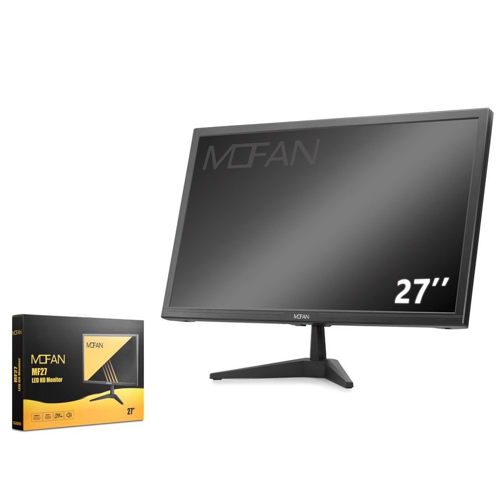 Mofan Mf27 27 Led Full Hd Monitör Hoparlör Hdmi + Vga 75Hz 1920x1080 Siyah