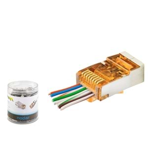 Nodar ND2421 Cat6E Konnektör Ezrj45 Metal 100Lü Plastik Kutu Turuncu