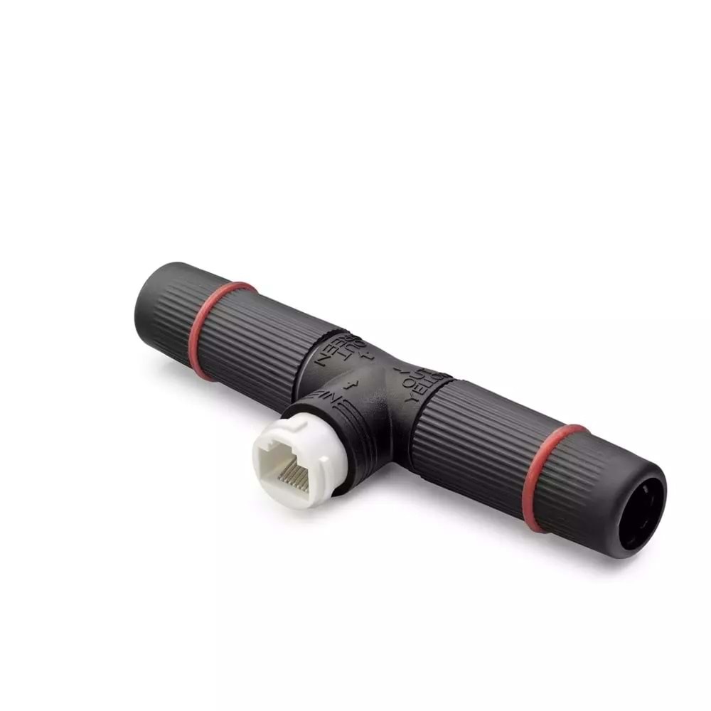 Nodar Nd2452 PoE Splitter Konnektör T Tipi Su Geçirmez Siyah