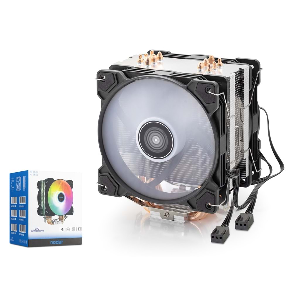 Nodar Nd2601 Cpu İşlemci Kule Fan*2 6 Bakırlı