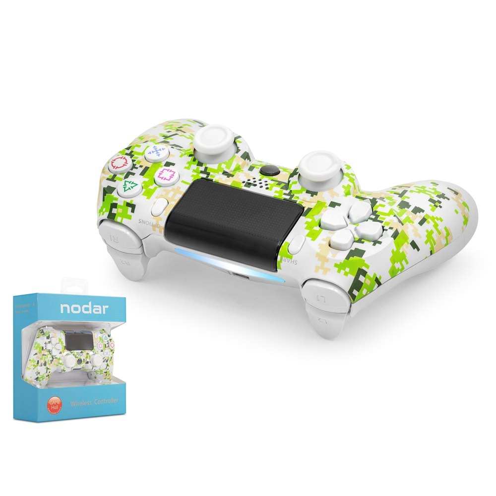 Nodar Nd400ar Ps4 Gamepad Puzzle Yeşil Beyaz